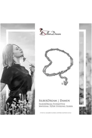 SilberDream Fußkette mit Anhänger SDF2901JX Fußkette Sterling Silber 925, Damen Fußkette Kugel aus 925 Sterling Silber, Farbe: silber weiß
