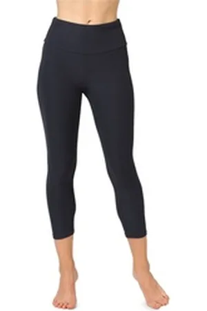 Merry Style Leggings Damen Caprihose 3/4 Hosen Sporthose MS10-301 (1-tlg) Breite Taille grau M