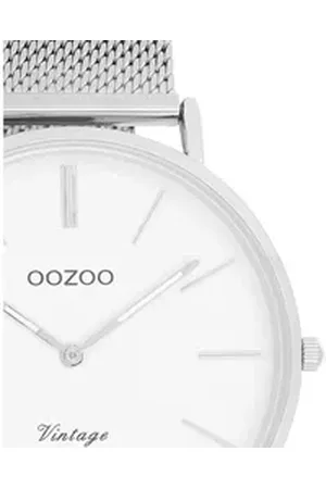 Oozoo Quarzuhr Damen Armbanduhr silber Analog, (Analoguhr), Damenuhr rund, groß (ca. 40mm) Edelstahlarmband, Fashion-Style silberfarben