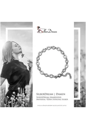 SilberDream Silberarmband Damen Armband Zirkonia-Circle (Armband), Damen Armband (Circle) ca. 19cm - 21,5cm, 925 Sterling Silber, Farbe: silberfarben