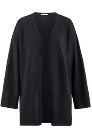 hessnatur Strickjacke Oversize aus reiner Bio-Merinowolle (1-tlg) schwarz XS