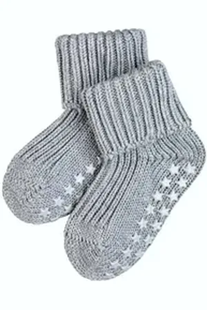 Falke Freizeitsocken Baby Hausstrümpfe Cotton Catspads SO CP 10603 grau 12-18M