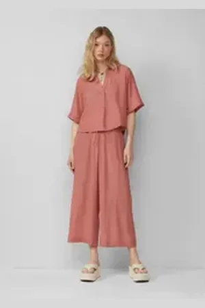 QS by s.Oliver 7/8-Hose Strukturierte Culotte aus Viskosemix Gummizug 42