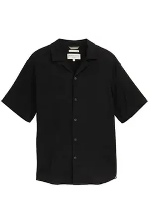 TOM TAILOR Denim Kurzarmhemd schwarz L