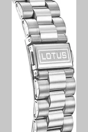 Lotus Chronograph Damenuhr Edelstahl silber , (Chronograph), Damen Armbanduhr rund, mittel (ca. 32,5mm), Edelstahl silberfarben