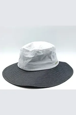 Seeberger Strohhut Buckethat patchwork 1410 smoke grey/black