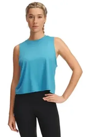 Under Armour ® Tanktop Damen Top Rush Energy Crop Tank 1383654 blau XL