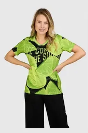 Seeyou Print-Shirt (1-tlg) mit Allover-Print grün 52