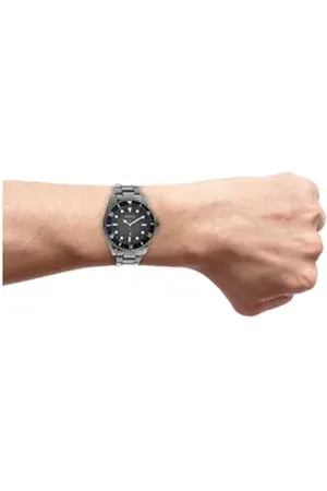 Oozoo Quarzuhr Herren Armbanduhr Timepieces, (Analoguhr), Herrenuhr rund, groß (ca. 42mm) Edelstahlarmband, Casual-Style silberfarben