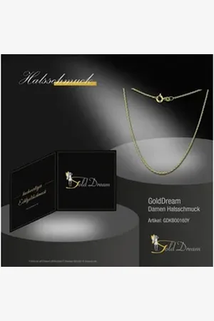 GoldDream Goldkette Damen Colliers Halskette 60cm (Colliers, Collier), Damen Colliers Halskette 60cm, 333 Gelbgold - 8 Karat, Farbe: goldfarb gelb|goldfarben