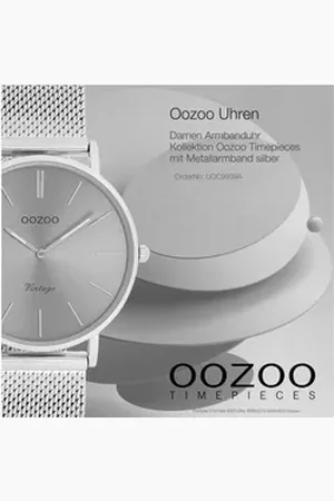 Oozoo Quarzuhr Damen Armbanduhr Timepieces Analog, (Analoguhr), Damenuhr rund, mittel (ca. 32mm) Metallarmband, Fashion-Style silberfarben