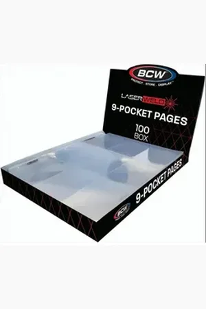 Bcw Supplies Sammelkarte Hüllen für 9 Karten (100ct) 3 Loch Laserweld