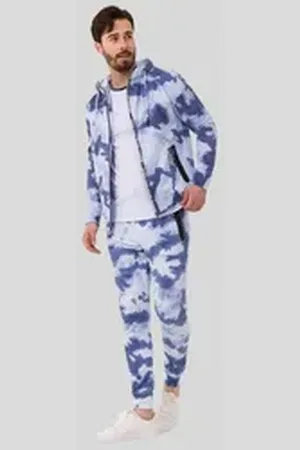 Cipo & Baxx Trainingsanzug HOMEWEAR, mit Allover-Musterung blau 2XL