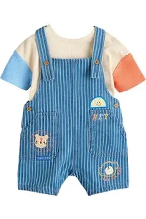 Next Body & Hose Baby Set aus Denim-Latzhose und Bodysuit (2-tlg) blau 56 (bis zu 1 Mon,)