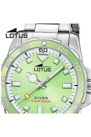 Lotus Chronograph Damenuhr Edelstahl silber , (Chronograph), Damen Armbanduhr rund, mittel (ca. 36,8mm), Edelstahl silberfarben