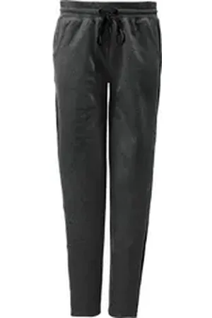 Erwin Müller Jogginghose Damen-Freizeithose, lang Uni grau|schwarz 48/50