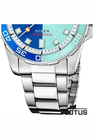 Lotus Chronograph Damenuhr Edelstahl silber , (Chronograph), Damen Armbanduhr rund, mittel (ca. 36,8mm), Edelstahl silberfarben