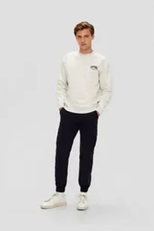 QS by s.Oliver Stoffhose Cargo-Jogger im Slim Fit Gummizug blau 38/34