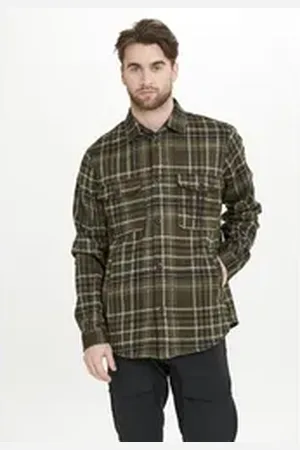 Whistler Fleeceshirt Dewey mit modischem Karo-Muster grün M
