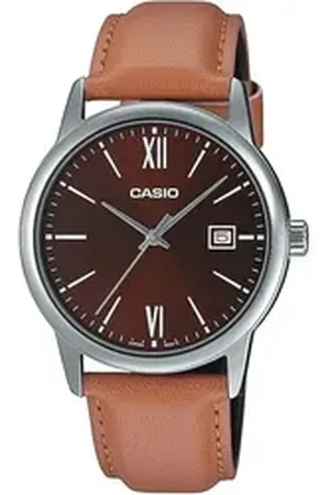 Casio Quarzuhr Herrenuhr DATE LEATHER - BRONZE Ø 37 mm Leder Armbanduhr