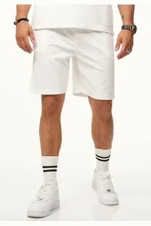 Carisma Shorts mit Gummibund & Tunnelzug Herren Kurze Hose Shorts Bermuda Sweatshorts Regular-Fit weiß L