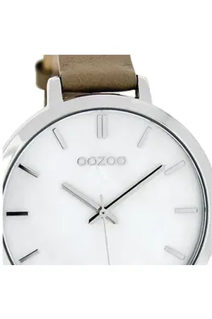 Oozoo Quarzuhr Damen Armbanduhr Timepieces Analog, (Analoguhr), Damenuhr rund, mittel (ca. 38mm) Lederarmband, Casual-Style braun