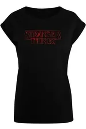 Absolute Cult T-Shirt Damen Ladies Stranger Things - Glow Logo T-Shirt (1-tlg) schwarz L