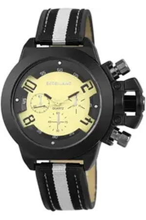 Excellanc Quarzuhr 295071300131 Herrenuhr mit Lederimitationsarmband