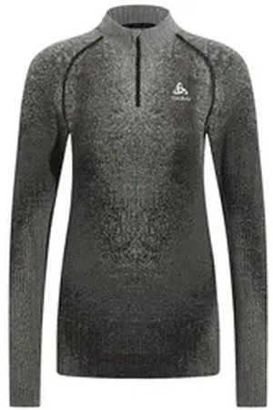 Odlo Langarmshirt Damen Langarmshirt Performance Warm Blackcomb 196281 schwarz XL