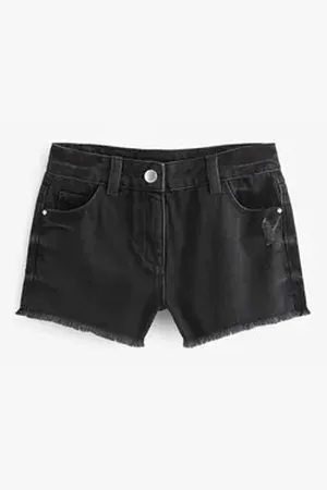 Next Jeansshorts Shorts mit Fransensaum (1-tlg) schwarz 116 (6 J.)