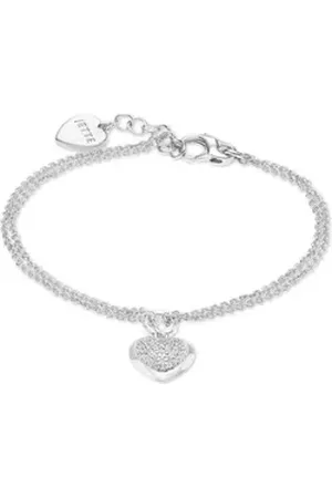 Jette Joop Armband Damen-Armband 925er Silber 44 Zirkonia, PRECIOUS HEART silberfarben