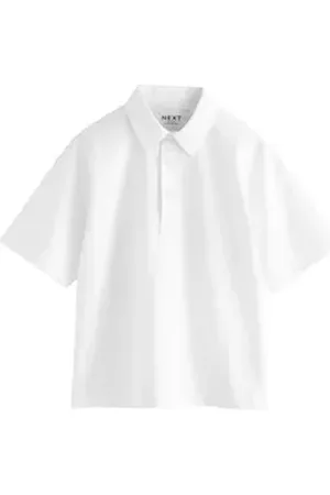 Next Poloshirt Kastiges Kurzarm-Poloshirt aus 100 % Baumwolle (1-tlg) weiß 164 (14 J.)