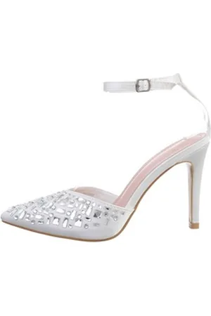 Ital-Design Damen Abendschuhe Party & Clubwear Schnürpumps Pfennig-/Stilettoabsatz High Heel Pumps in Weiß weiß 36 EU