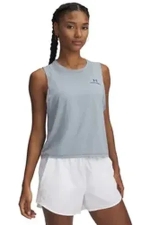 Under Armour ® Tanktop Damen Top Rush Energy Crop Tank 1383654 grau L