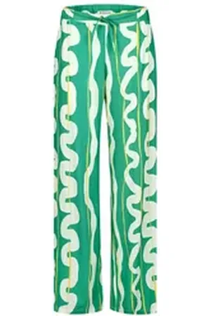 Bicalla Culotte Palazzo Print - 12/green-white (1-tlg) L