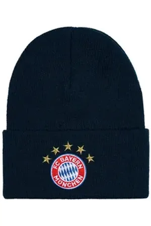 FC BAYERN München Schlupfmütze Strickmütze Logo blau