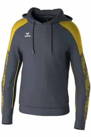 Erima Kapuzenpullover Kinder EVO STAR Kapuzensweat gelb|grau 140