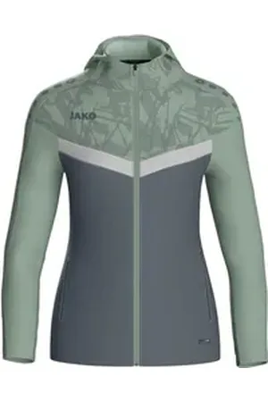 Jako Trainingsjacke Damen Kapuzenjacke Iconic 6824 grau|grün 42