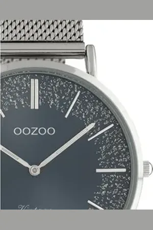 Oozoo Quarzuhr Damen Armbanduhr silber Analog, (Analoguhr), Damenuhr rund, groß (ca. 40mm) Edelstahlarmband, Elegant-Style silberfarben