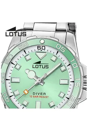Lotus Chronograph Damenuhr Edelstahl silber , (Chronograph), Damen Armbanduhr rund, mittel (ca. 36,8mm), Edelstahl silberfarben
