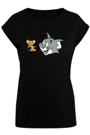 Absolute Cult T-Shirt Damen Ladies Tom and Jerry - Simple Heads T-Shirt (1-tlg) schwarz L