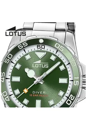 Lotus Chronograph Damenuhr Edelstahl silber , (Chronograph), Damen Armbanduhr rund, mittel (ca. 36,8mm), Edelstahl silberfarben