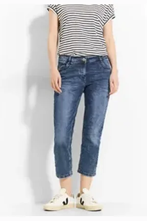 CECIL Regular-fit-Jeans SCARLETT mit dekorativen Nähten blau 26