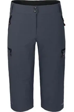 Bergson Outdoorhose VALLI Capri Damen 3/4 Radhose, robust, elastisch, Normalgrößen, grau/blau blau|bunt|grau 34