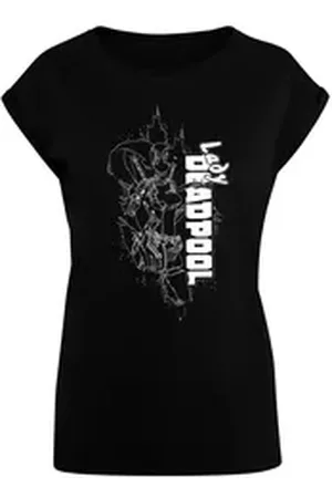 Absolute Cult T-Shirt Damen Ladies Deadpool - Lady Outline T-Shirt (1-tlg) schwarz L
