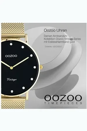 Oozoo Quarzuhr Unisex Armbanduhr gold Analog, (Analoguhr), Damen, Herrenuhr rund, groß (ca. 40mm) Edelstahlarmband, Elegant-Style goldfarben