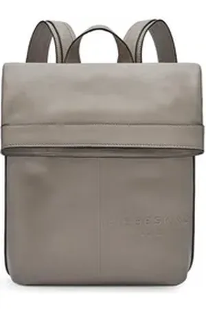 liebeskind Rucksack Geräumiger Rucksack aus Schafsleder grau