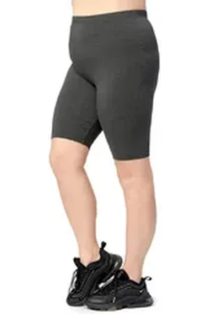 Merry Style Leggings Große Größen Damen kurze Tight aus Baumwolle MS10-456 (1-tlg) grau 3XL