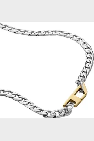 Diesel Kette mit Anhänger Schmuck Edelstahl Halsschmuck Panzerkette STEEL gelb|goldfarben|silberfarben