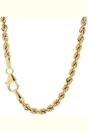 HOPLO Goldkette Goldkette Kordelkette hohl Breite 2,7 mm Länge 19 cm 333-8 Karat Gold, Made in Germany goldfarben 19 cm Damen Armkette